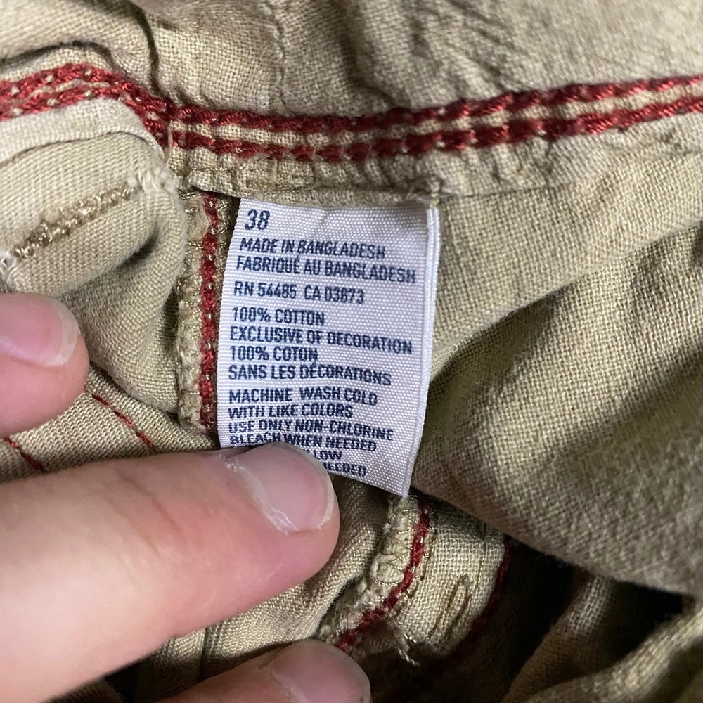 American Eagle Outfitters Classic Cargo Shorts Mens 38 Khaki Tan Cotton - Picture 3 of 7